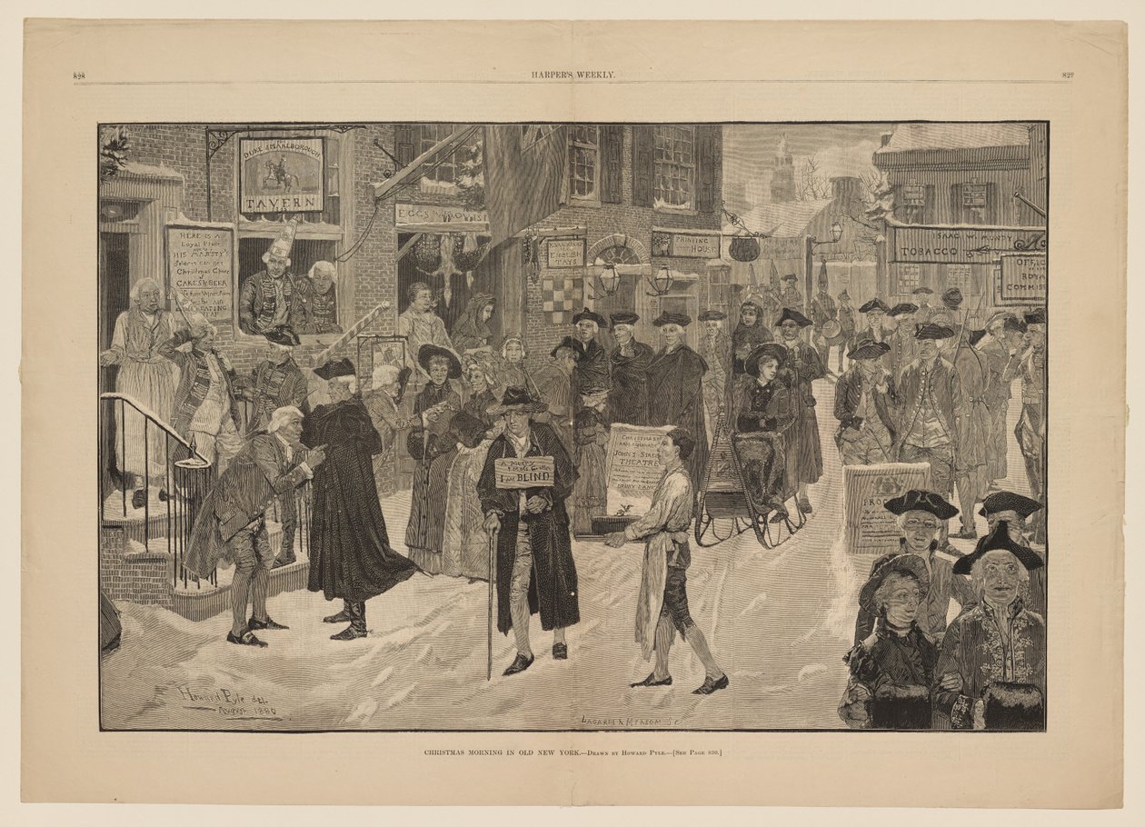 Karácsony reggel a régi New Yorkban alkotó: Howard Pyle