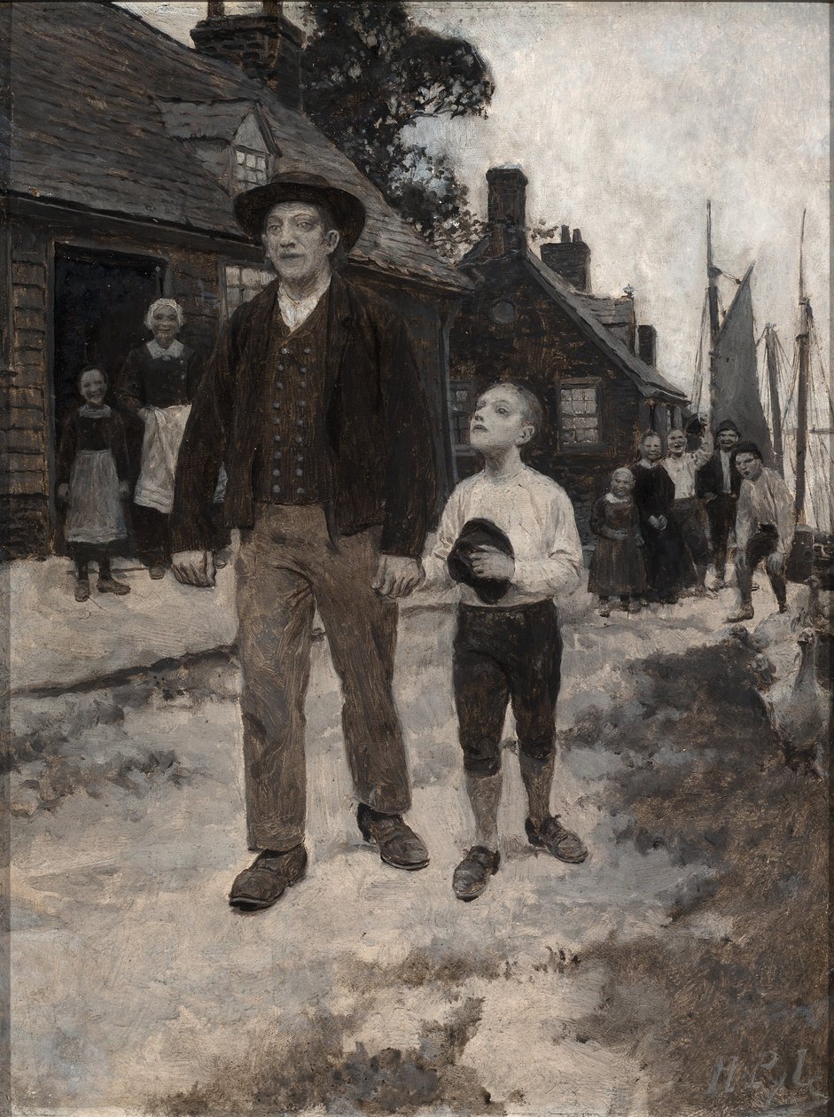 David felnézett Hans Krout arcára, Howard Pyle „A kert a hold mögött” című művéből, 1895-ben (f/w fotó) alkotó: Howard Pyle
