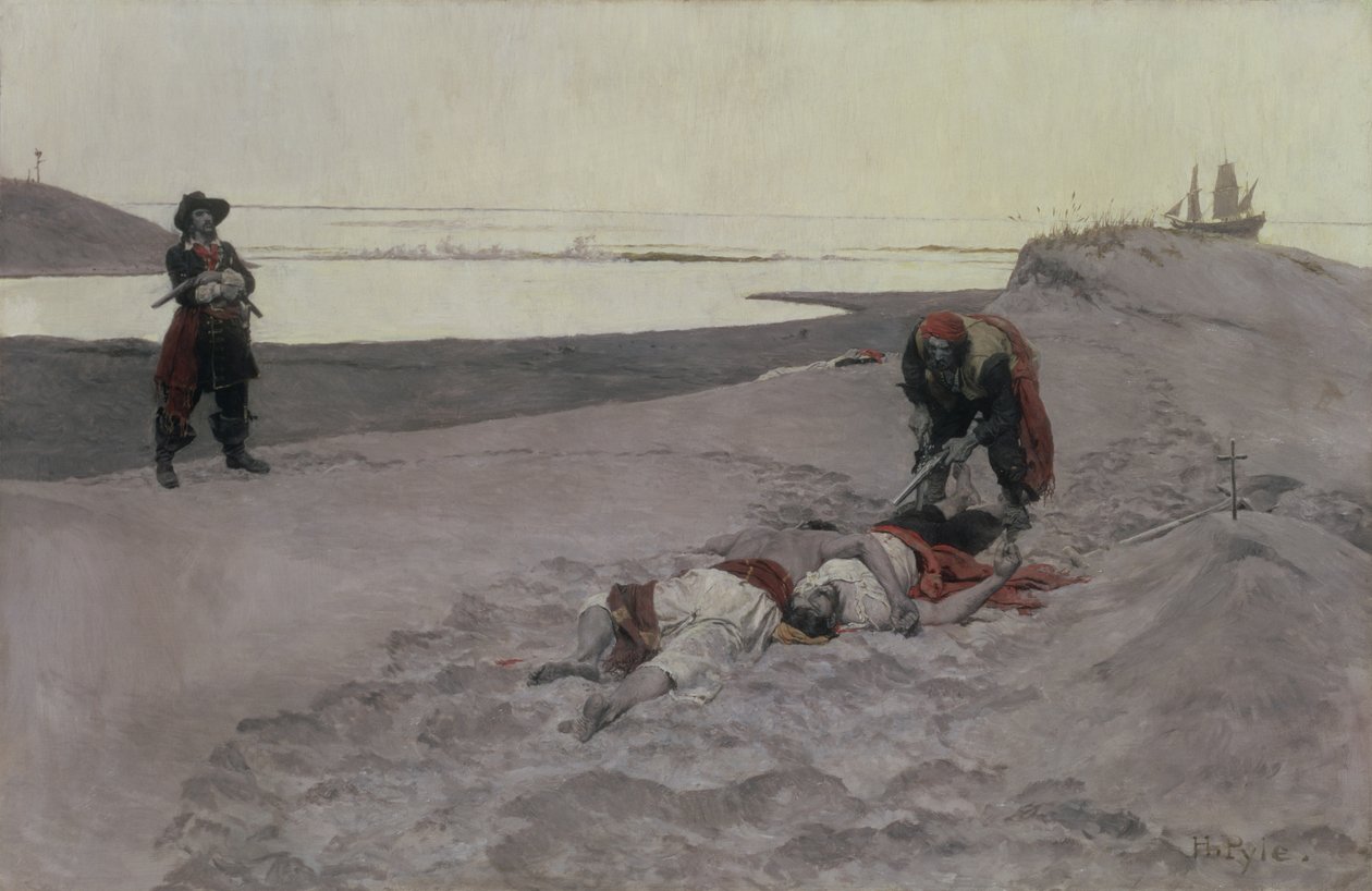 A halottak nem mesélnek, 1899 (olaj, vászon és grisaille) alkotó: Howard Pyle