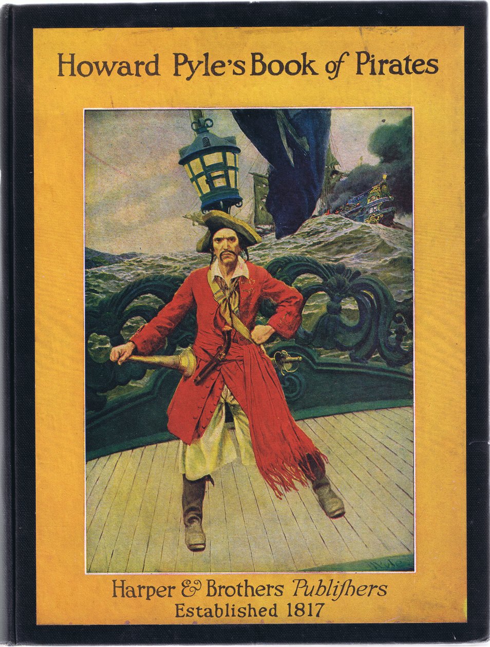 Az elülső borító rajza a Harper & Bros által kiadott Howard Pyles Book of Piratesből, 1921 alkotó: Howard Pyle