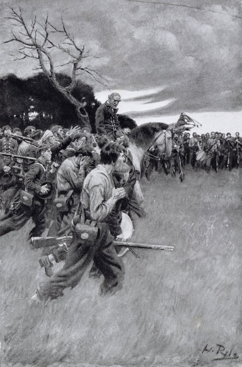 "Serege feloszlott és sírva, zokogva követte őt", illusztráció A.R.H. Ranson "General Lee as I Knew Him" című művéből, Harper