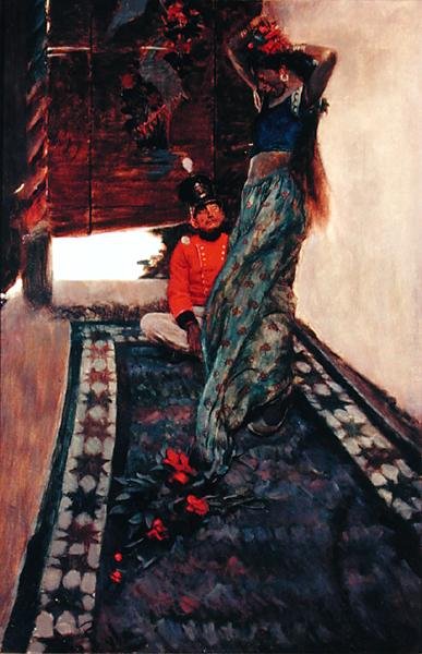 Ültem a lábainál, miközben belém fúrta a sziget nyelvét, Arthur Quiller-Couch (1863-1944) „Sinbad in Burrator” című művéből, a Scribner