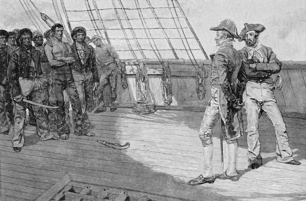 Amerikai tengerészek impressziója, illusztráció Thomas Wentworth Higginson 