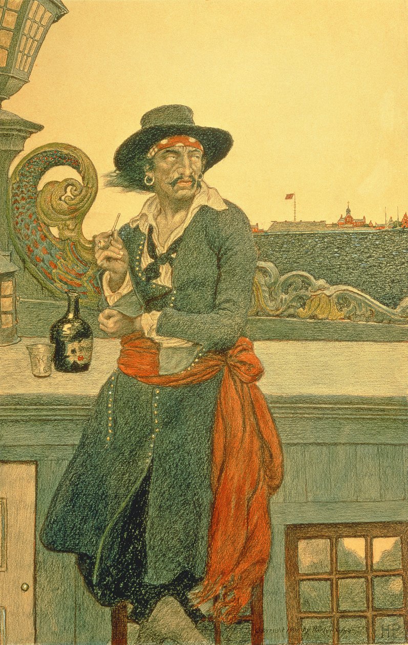 Kidd az „Adventure Galley” fedélzetén, John D. Champlin „The True Captain Kidd” című művéből, a Harper