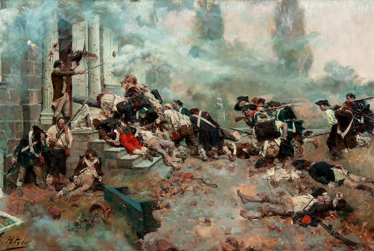 A Chew-ház elleni támadás alkotó: Howard Pyle