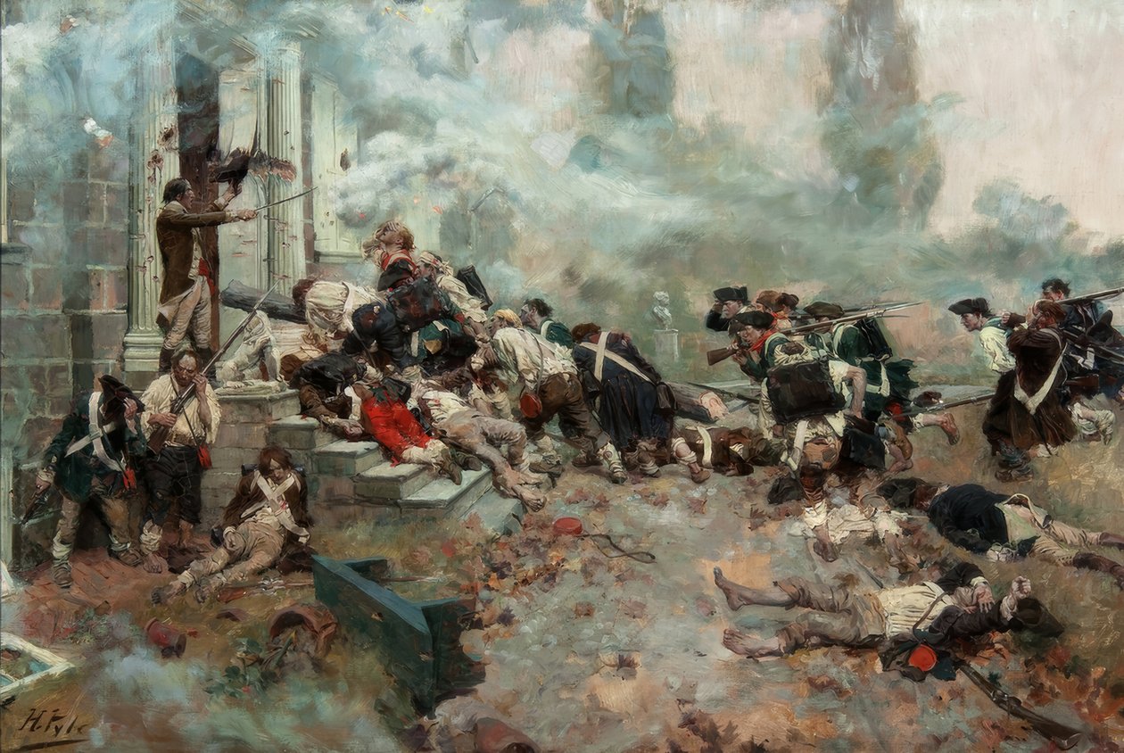 A Chew-ház elleni támadás alkotó: Howard Pyle