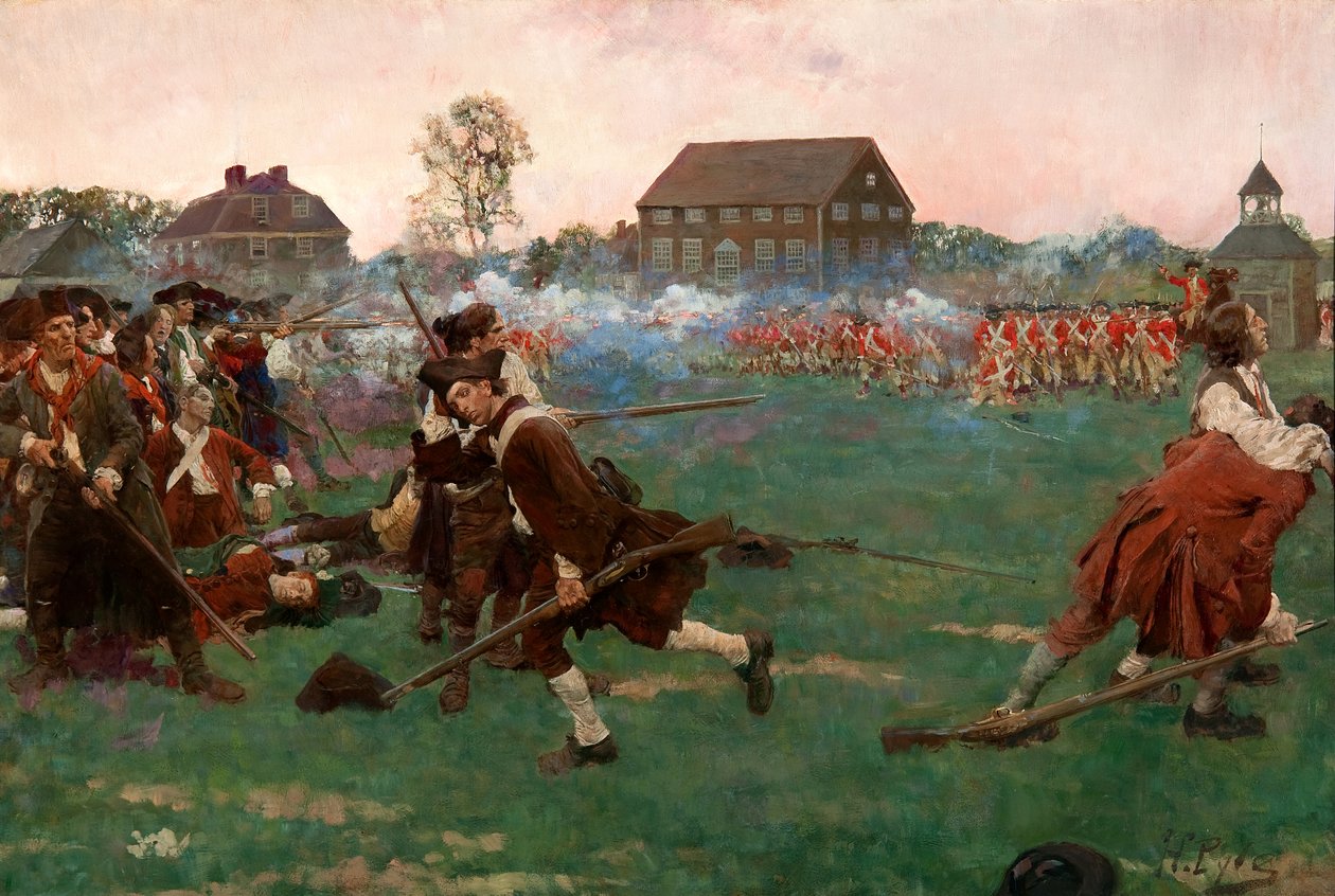 Harc a Lexington Commonon, április 19. alkotó: Howard Pyle
