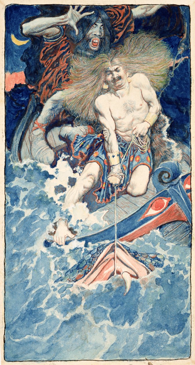 Thor és Hymir halászata, Howard Pyle „North Folk Legends of the Sea” című művéből, megjelent a Harper