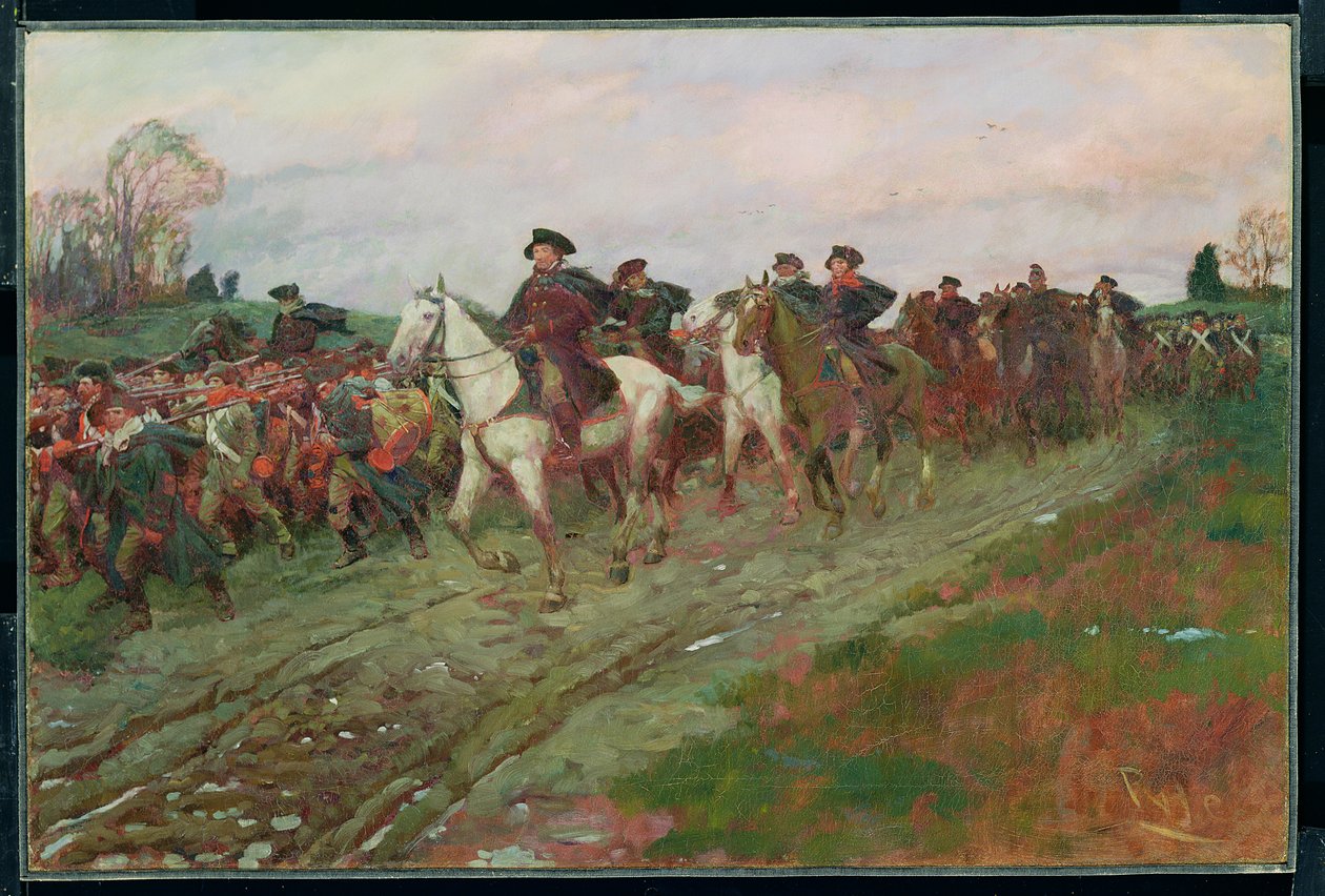 A visszavonulás a mezeken keresztül Henry Cabot Lodge (1850-1924) "A forradalom története" című művéből, a Scribner