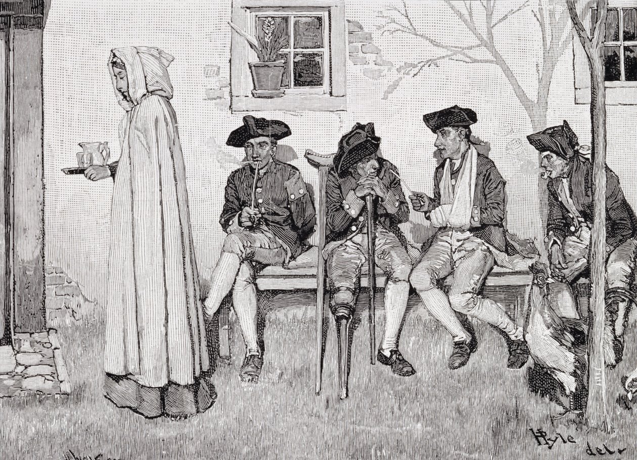"The Wounded Soldiers Sat Along the Wall" illusztráció a Harper