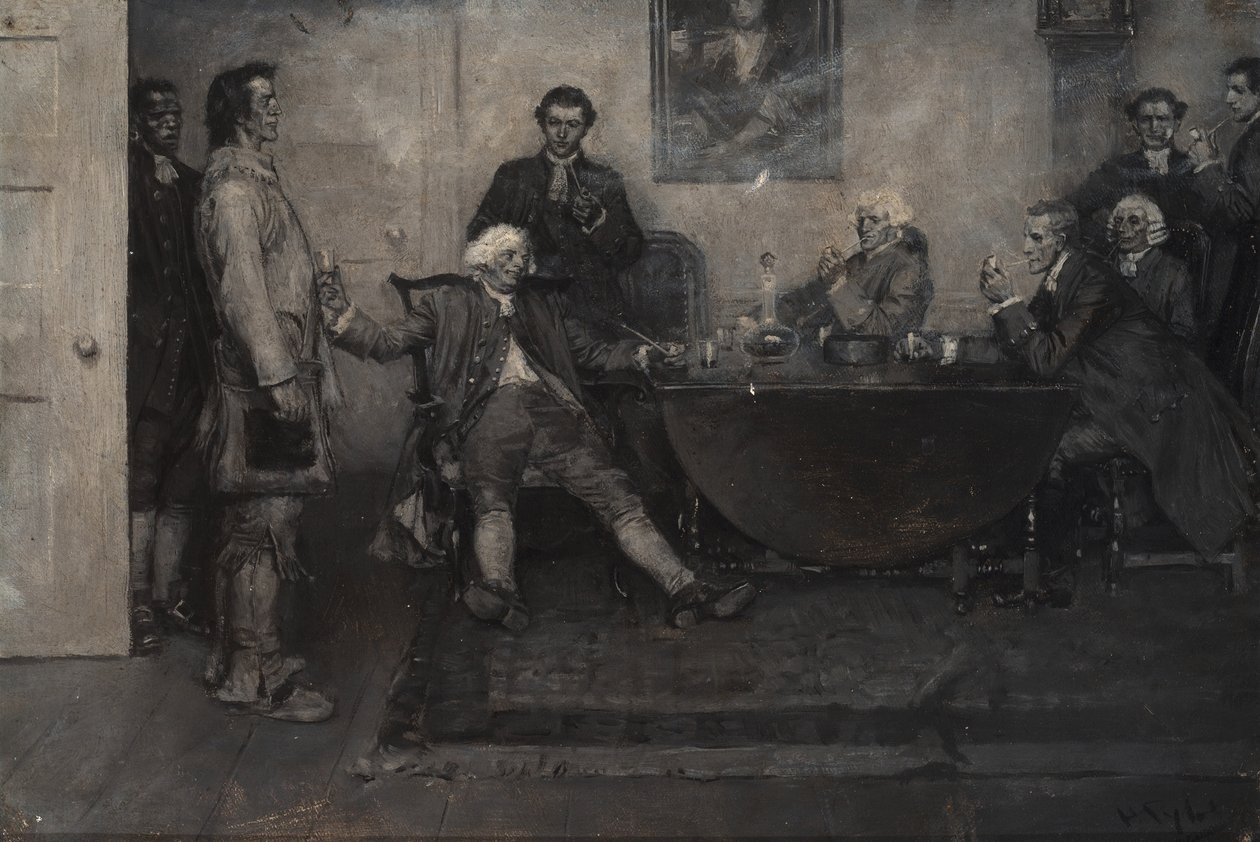 "Ez itt Enoch Wade, uraim", mondta a báró. alkotó: Howard Pyle