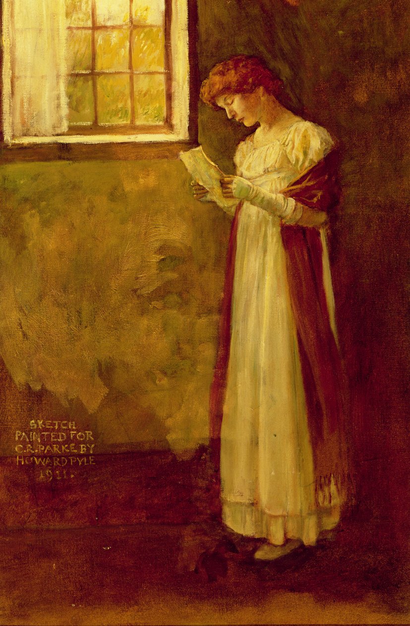 Cím nélkül (Nő az ablaknál) alkotó: Howard Pyle