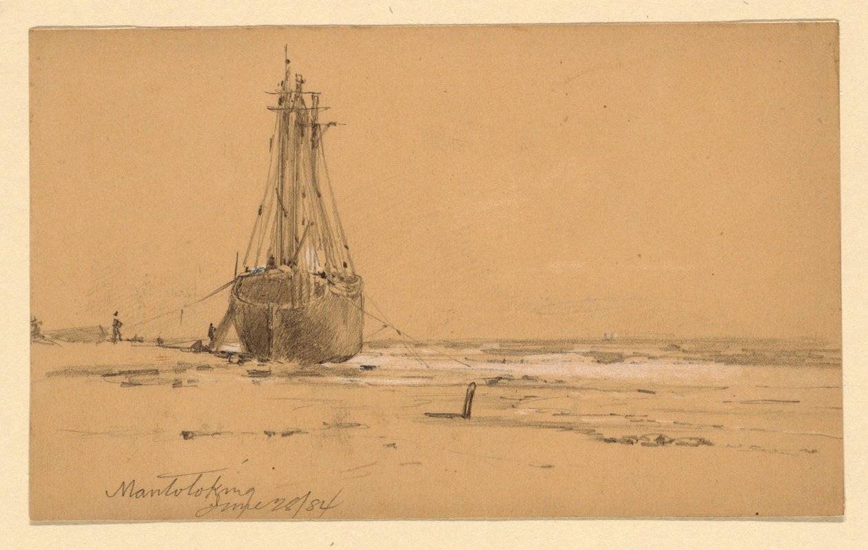 Mantoloking tengerpartján alkotó: Howard Russell Butler
