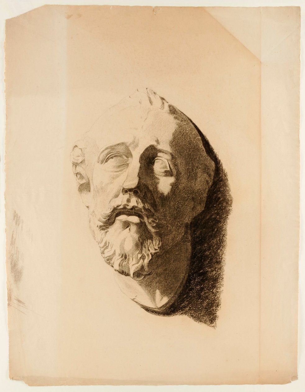 Férfi fej öntvényének rajza alkotó: Howard Russell Butler