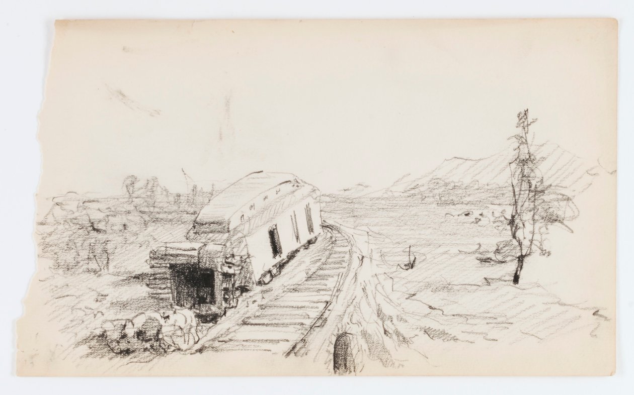 Cím nélkül (kisiklott autóbusz) alkotó: Howard Russell Butler