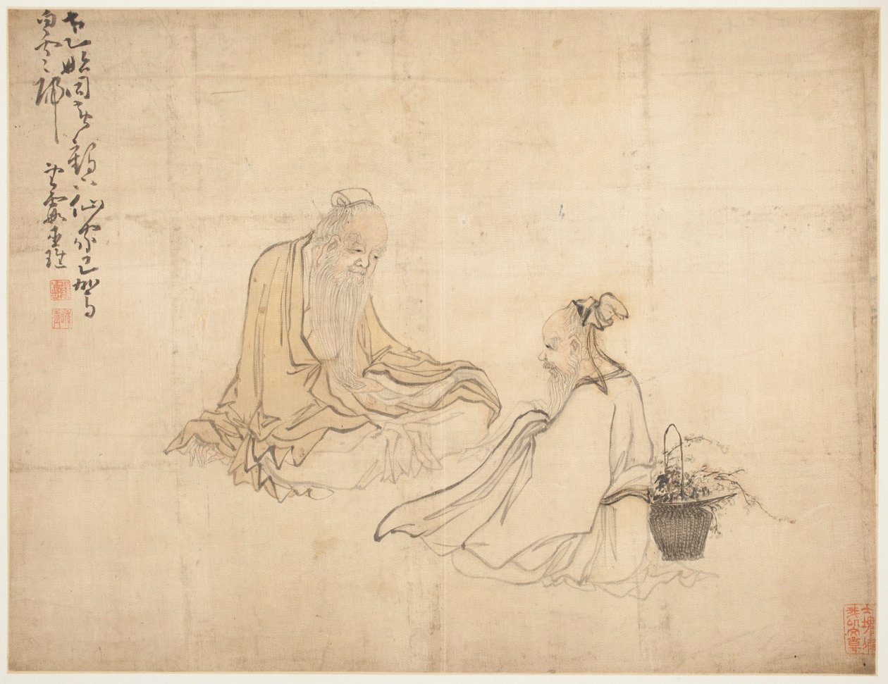 Tájak és alakok: Figurák alkotó: Huang Shen