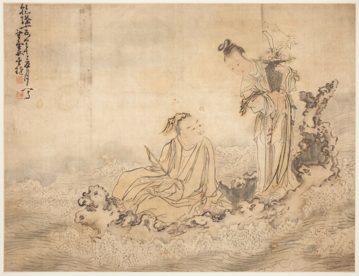 Tájak és alakok: Figurák alkotó: Huang Shen
