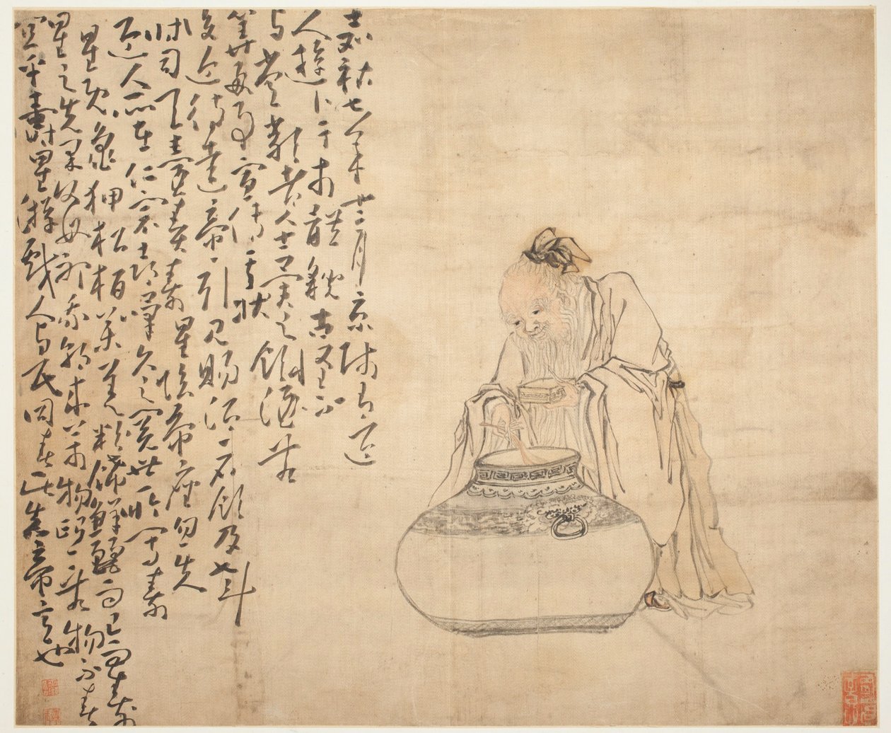 Tájak és alakok: Figurák alkotó: Huang Shen