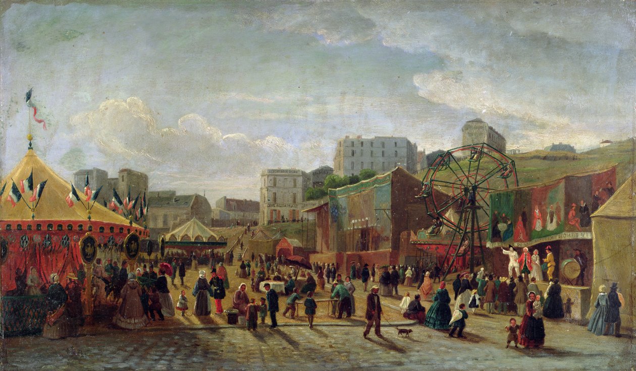 Egy vásár, Place Saint-Pierre, Montmartre 1861-ben alkotó: Hubert