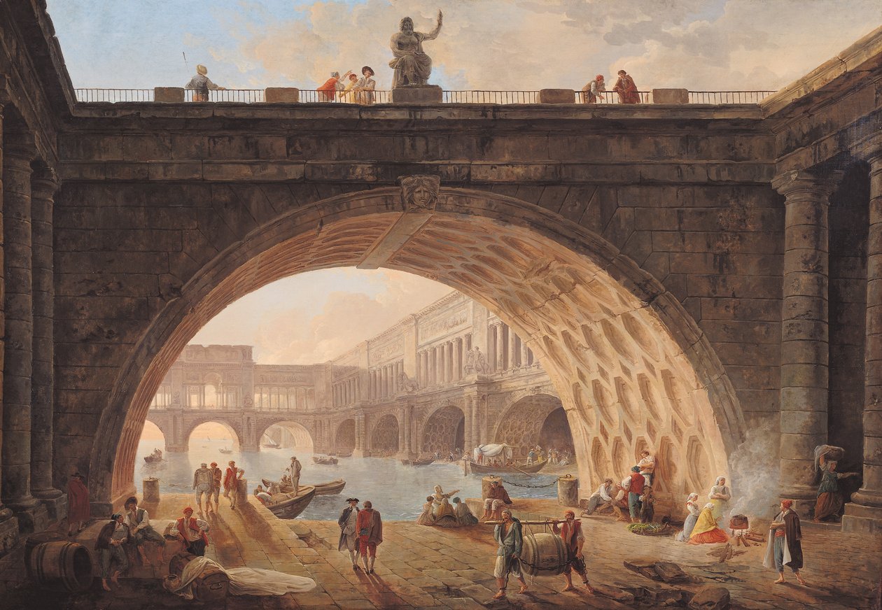 Egy kikötő, 1760 körül alkotó: Hubert Robert
