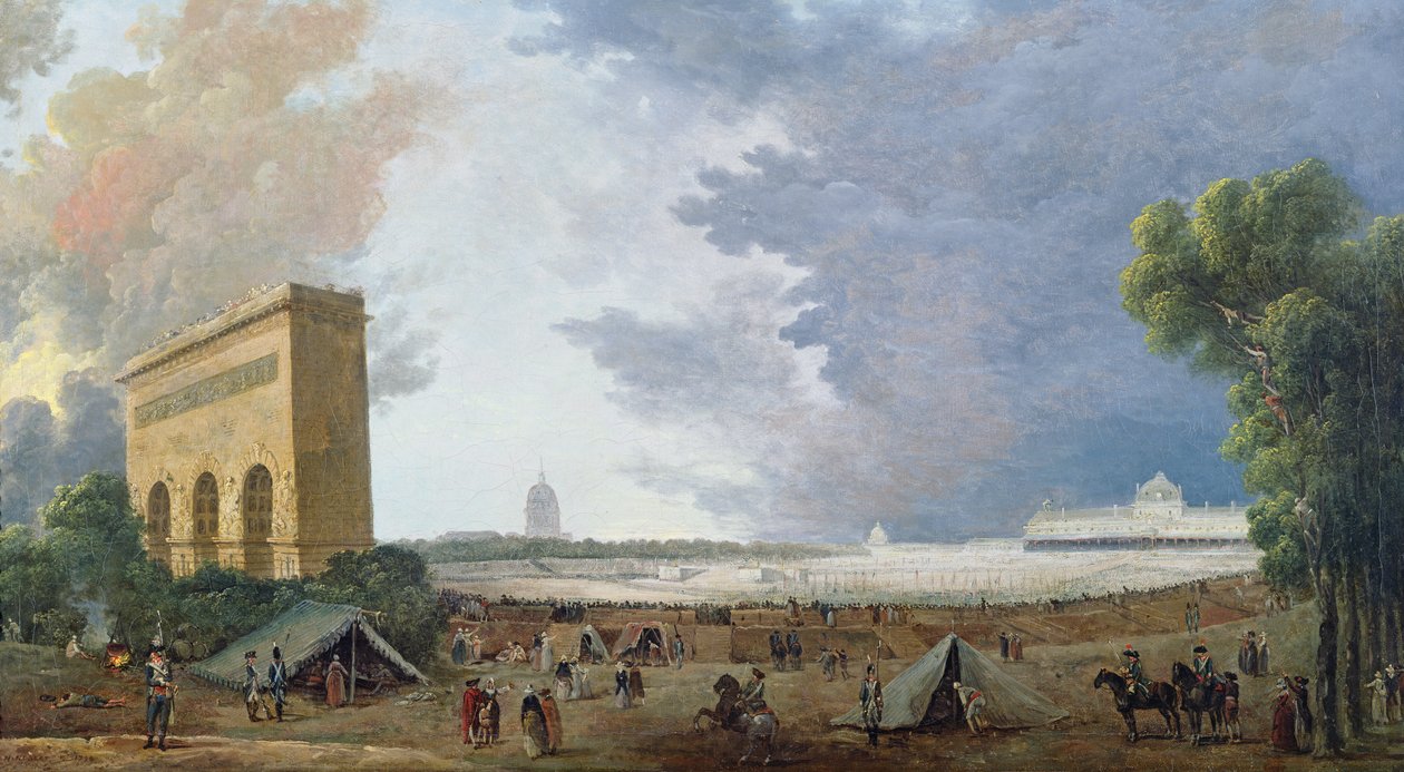 Fête de la Fédération a Champ de Marson, 1790. július 14. alkotó: Hubert Robert