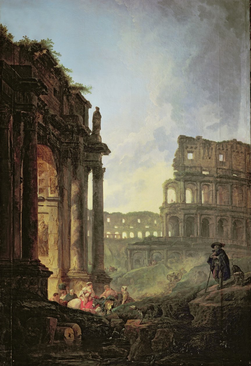 Olasz táj alkotó: Hubert Robert