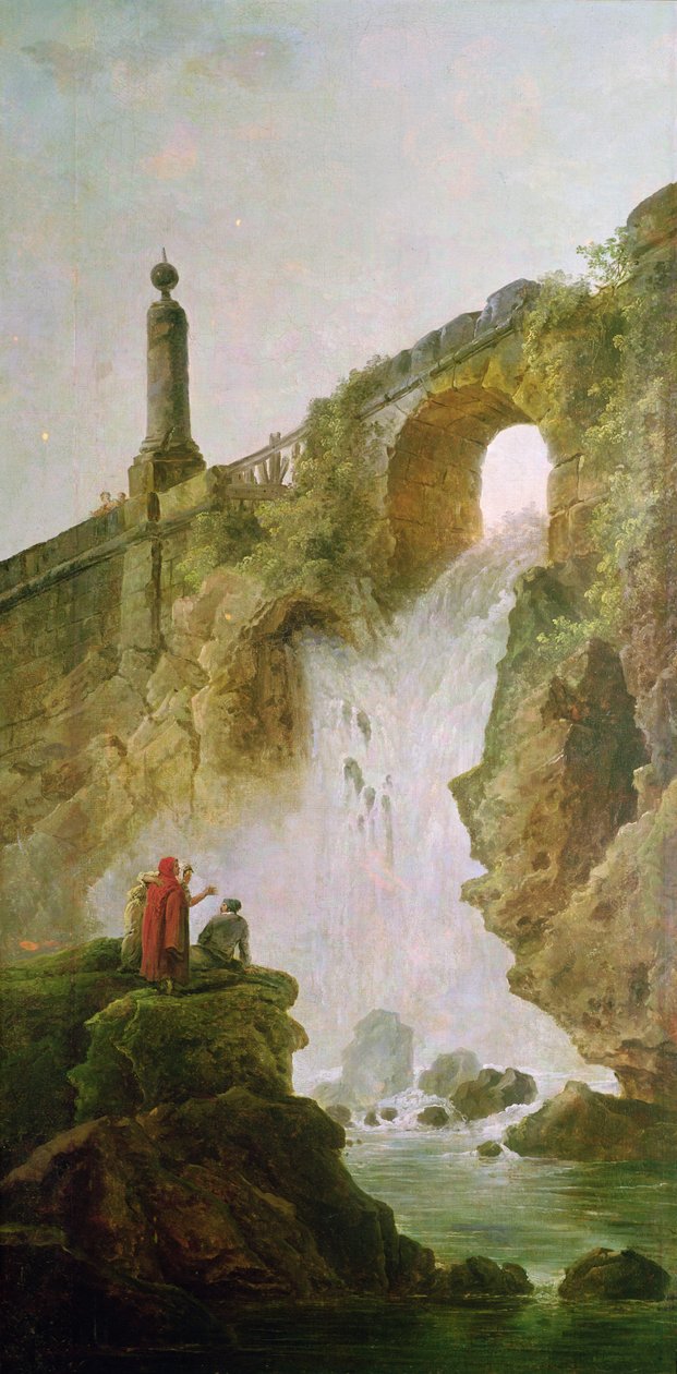 Táj, A vízesés alkotó: Hubert Robert