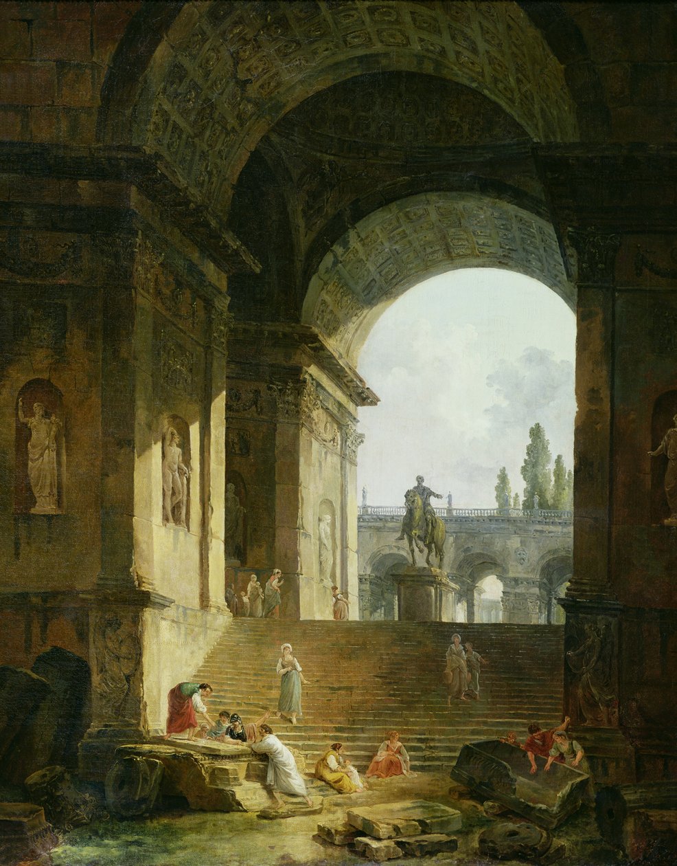 Festői kilátás a Capitoliumra alkotó: Hubert Robert