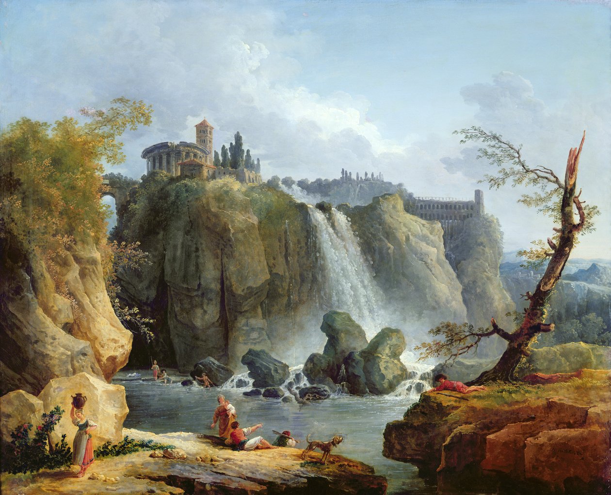 Tivoli vízesése, 1768 alkotó: Hubert Robert