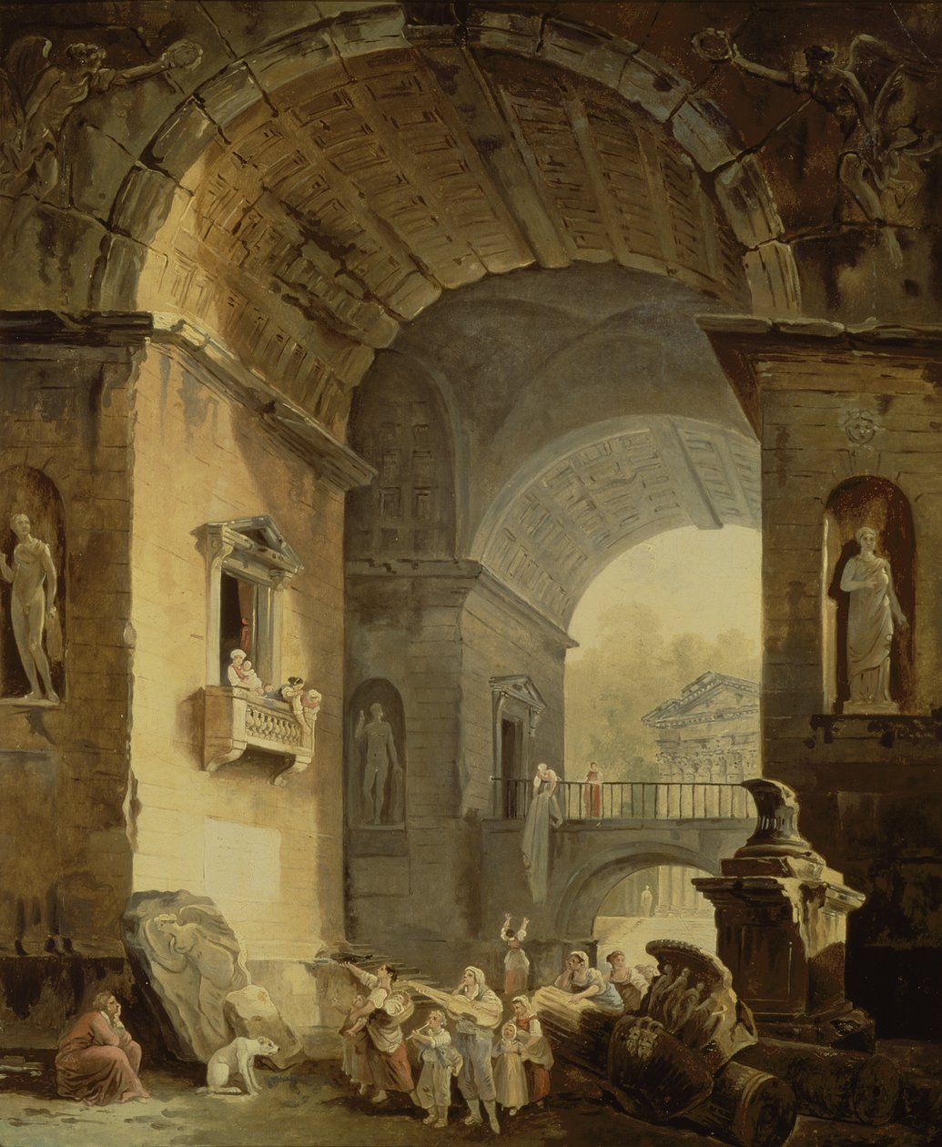 A Zenészek alkotó: Hubert Robert
