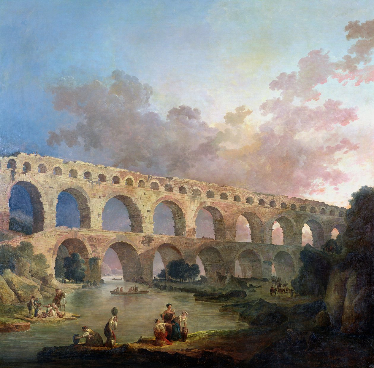 A Pont du Gard, Nimes, 1786 körül alkotó: Hubert Robert