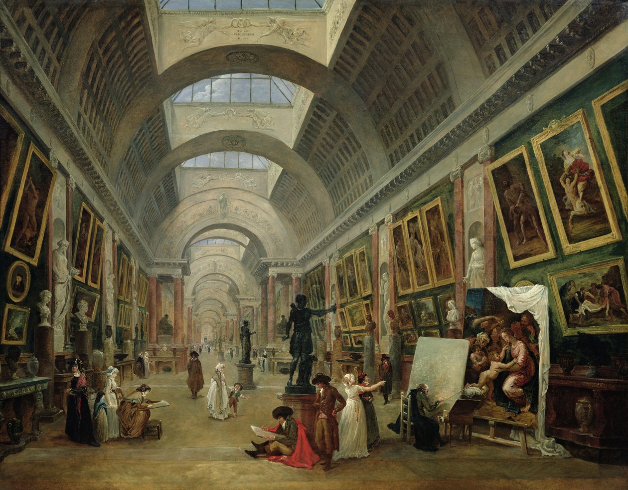 Kilátás a Louvre-i Nagy Galériára, 1796 alkotó: Hubert Robert
