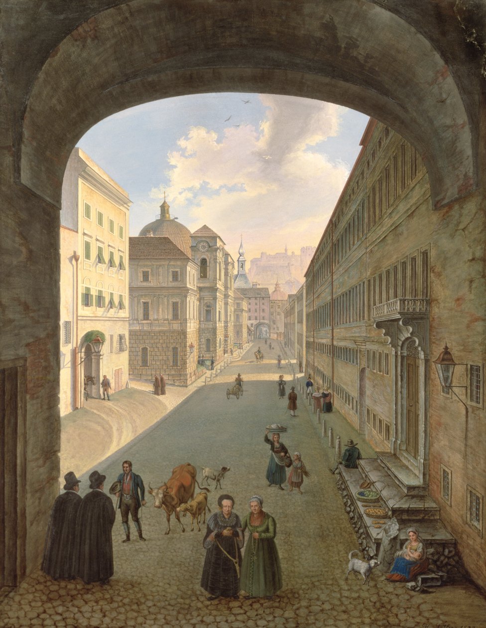 Lodron-palota, Salzburg, 1833 alkotó: Hubert Sattler