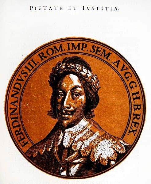 III. Ferdinánd, római római császár medálos portréja alkotó: Hubert (after) Goltzius