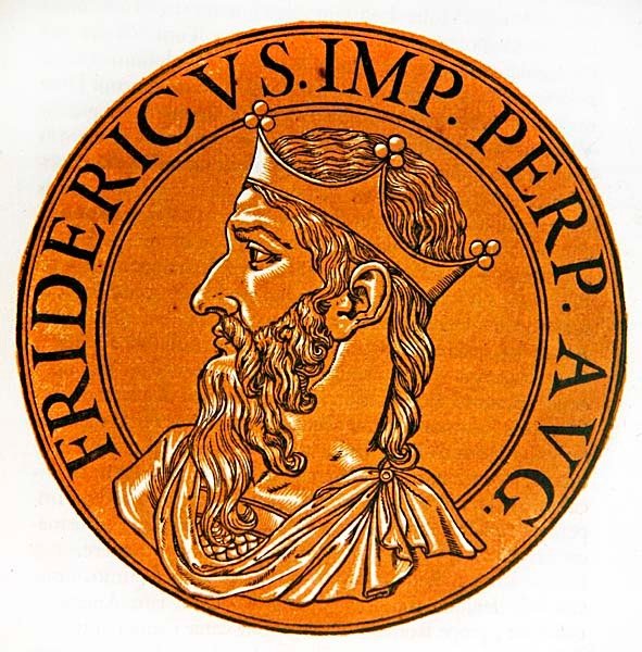 I. Barbarossa Frigyes medálos portréja alkotó: Hubert (after) Goltzius
