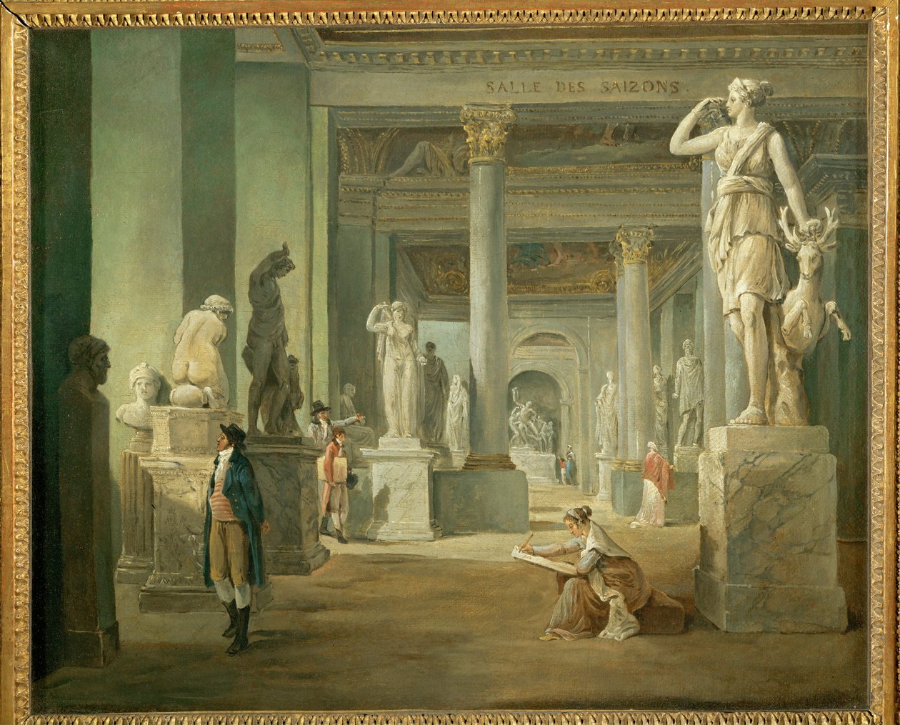 Az évszakok csarnoka a Louvre-ban ... alkotó: Hubert (circle of) Robert
