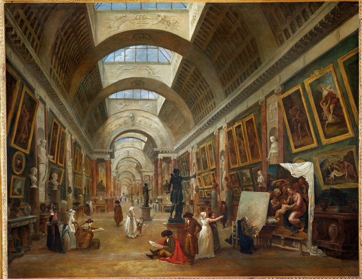 A Louvre Grande Galerie felújítási projektje ... alkotó: Hubert (circle of) Robert