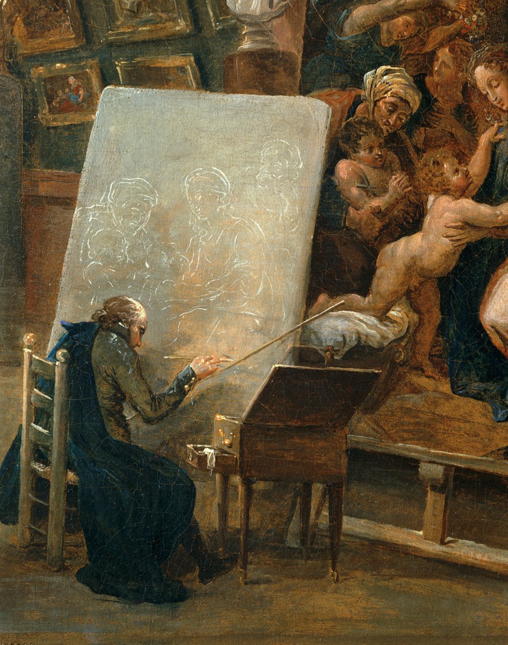 A Louvre Grande Galerie felújítási projektje ... alkotó: Hubert (circle of) Robert