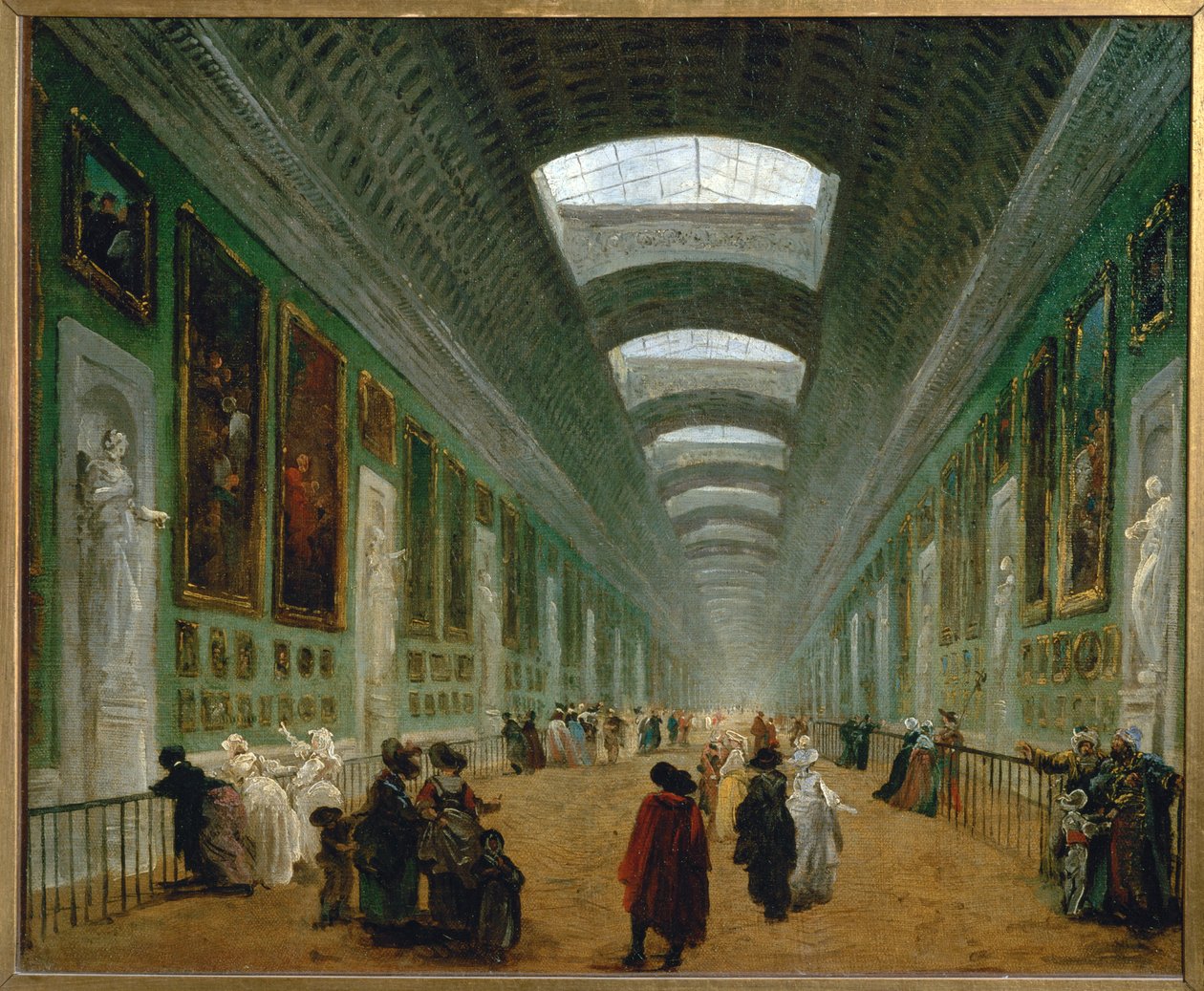 Grande Galerie du Louvre átépítési projekt ... alkotó: Hubert (circle of) Robert