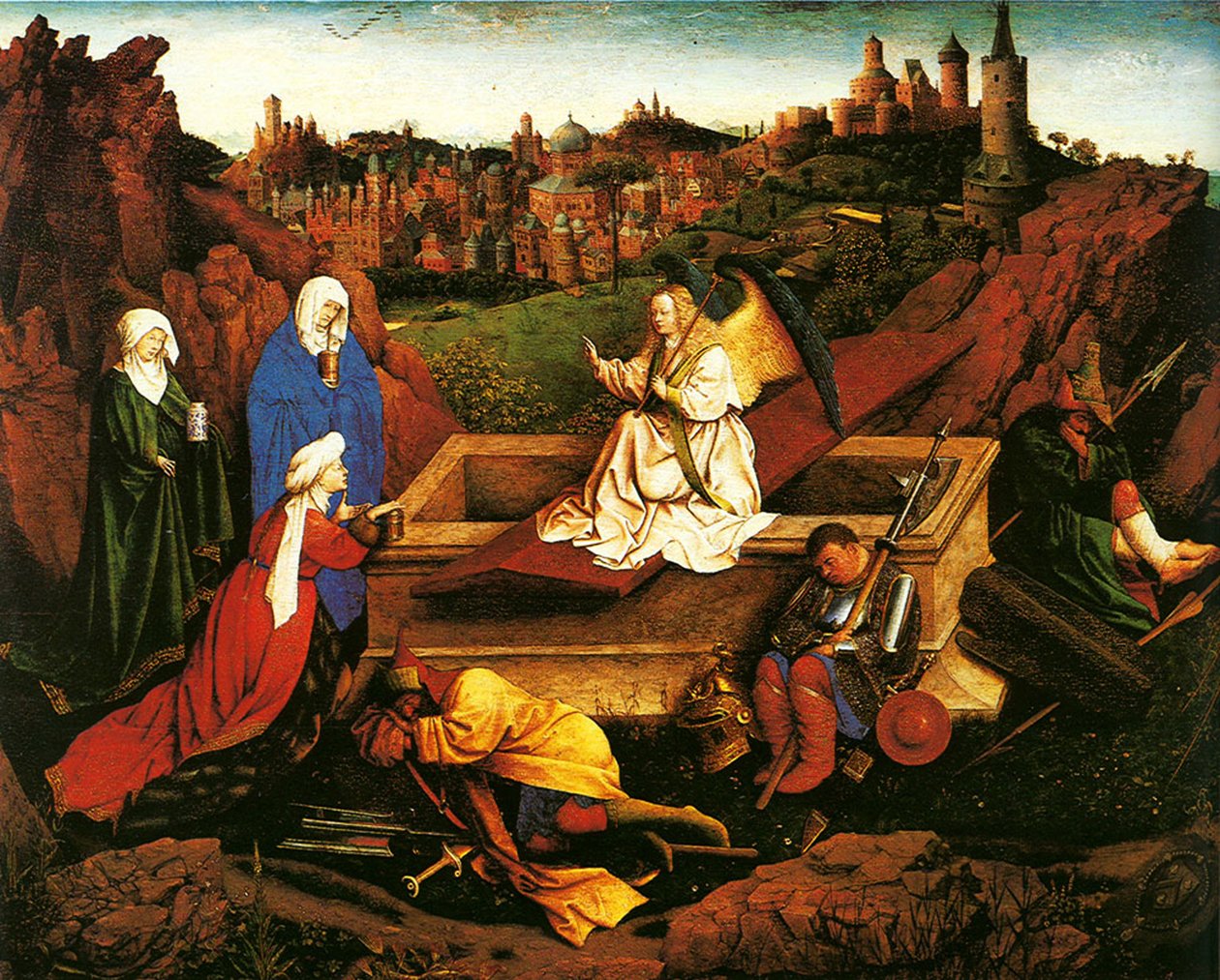 A Három Mária a sírnál, c. 1440 alkotó: Hubert Eyck