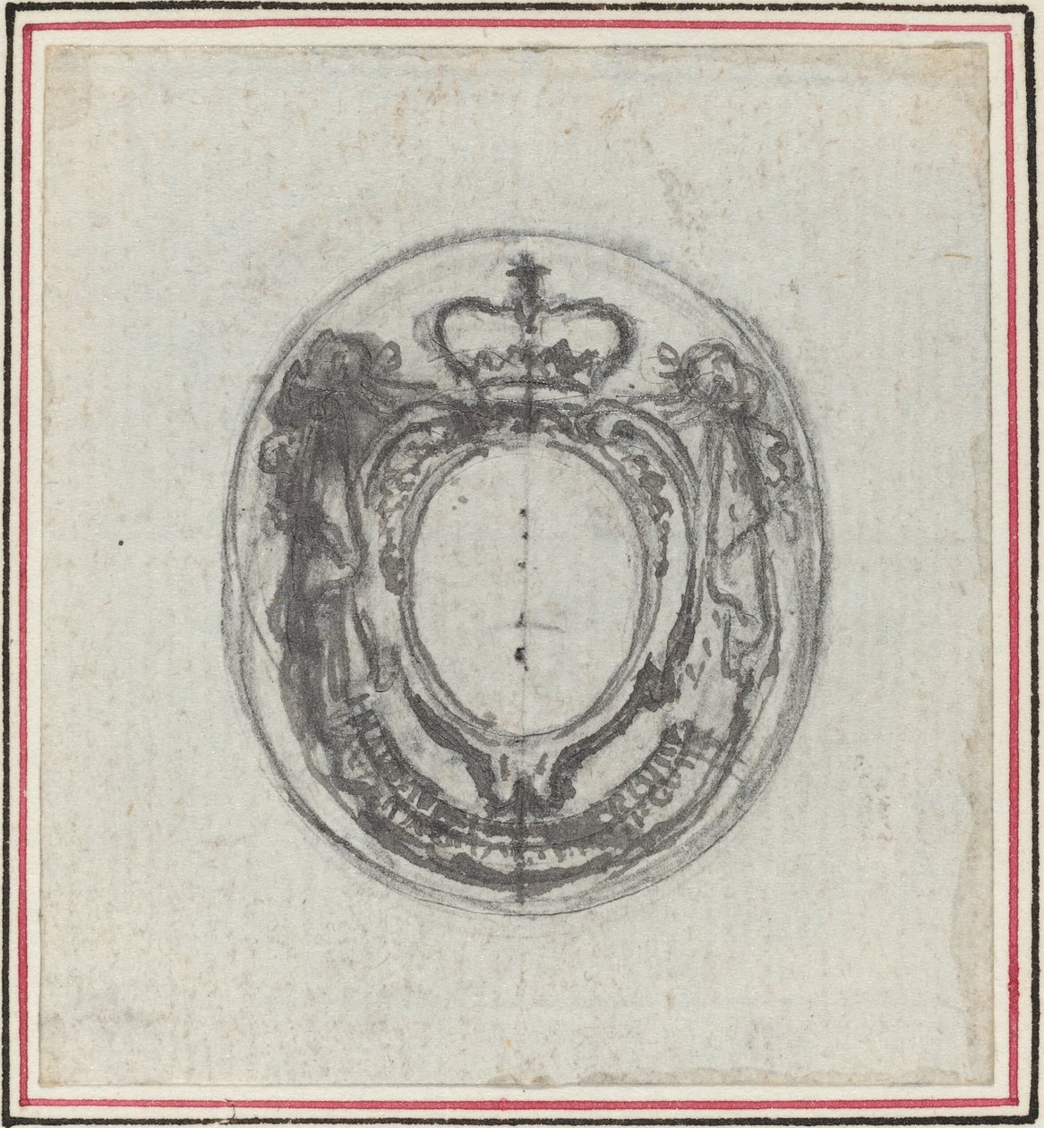 Páncélkartus koronával és szajrékkal alkotó: Hubert Francois Gravelot