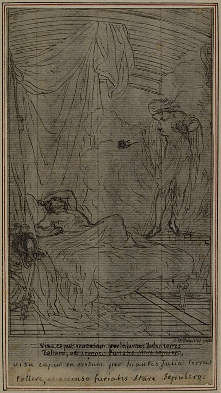 Tanulmány Lucain "La Pharsale" című művéhez, III. ének alkotó: Hubert Francois Gravelot
