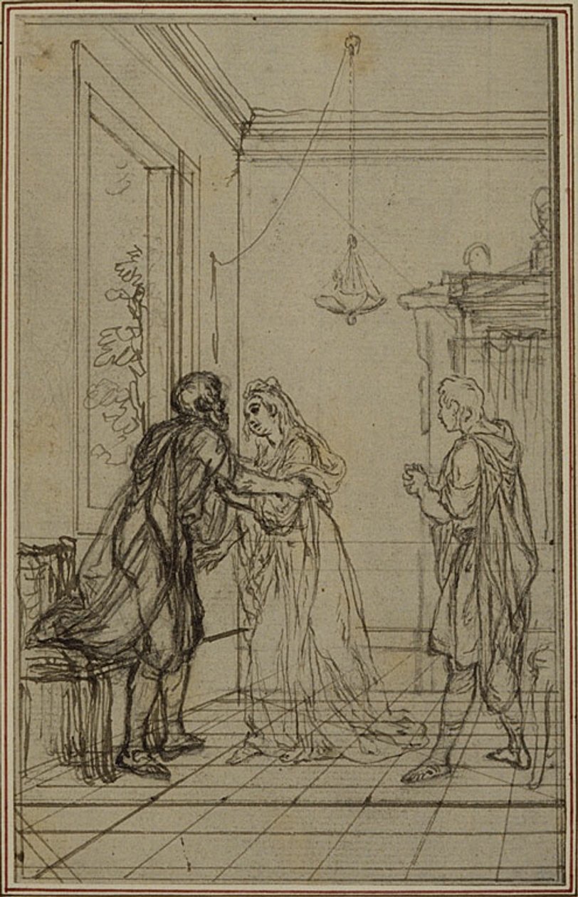 Tanulmány Lucain "La Pharsale" című művéhez, II. ének alkotó: Hubert Francois Gravelot