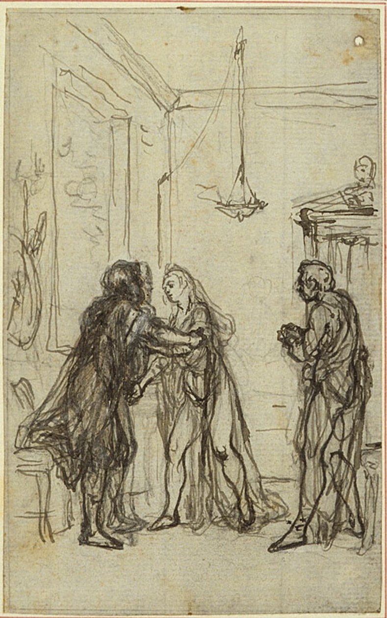 Tanulmány Lucain "La Pharsale" című művéhez, II. ének alkotó: Hubert Francois Gravelot