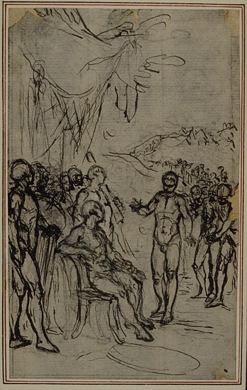 Tanulmány Lucain "La Pharsale" című művéhez, IV. ének alkotó: Hubert Francois Gravelot