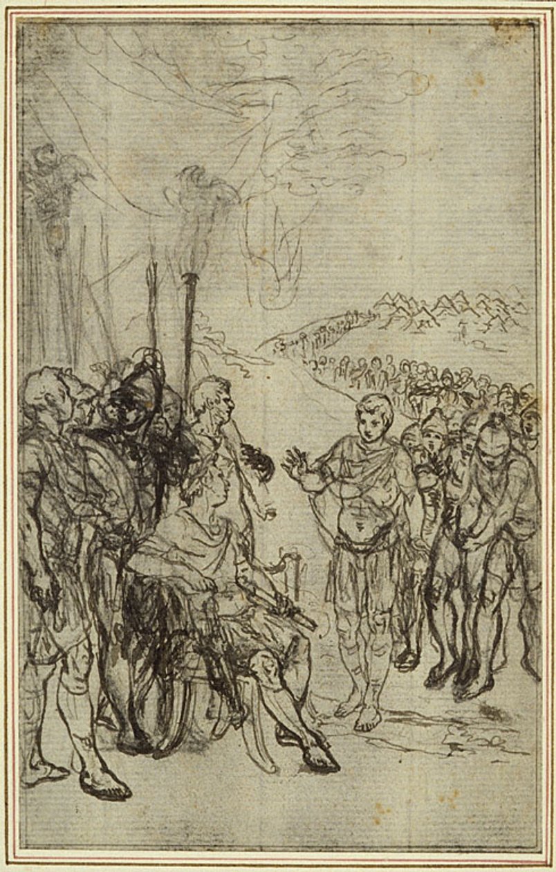 Tanulmány Lucain "La Pharsale" című művéhez, IV. ének alkotó: Hubert Francois Gravelot