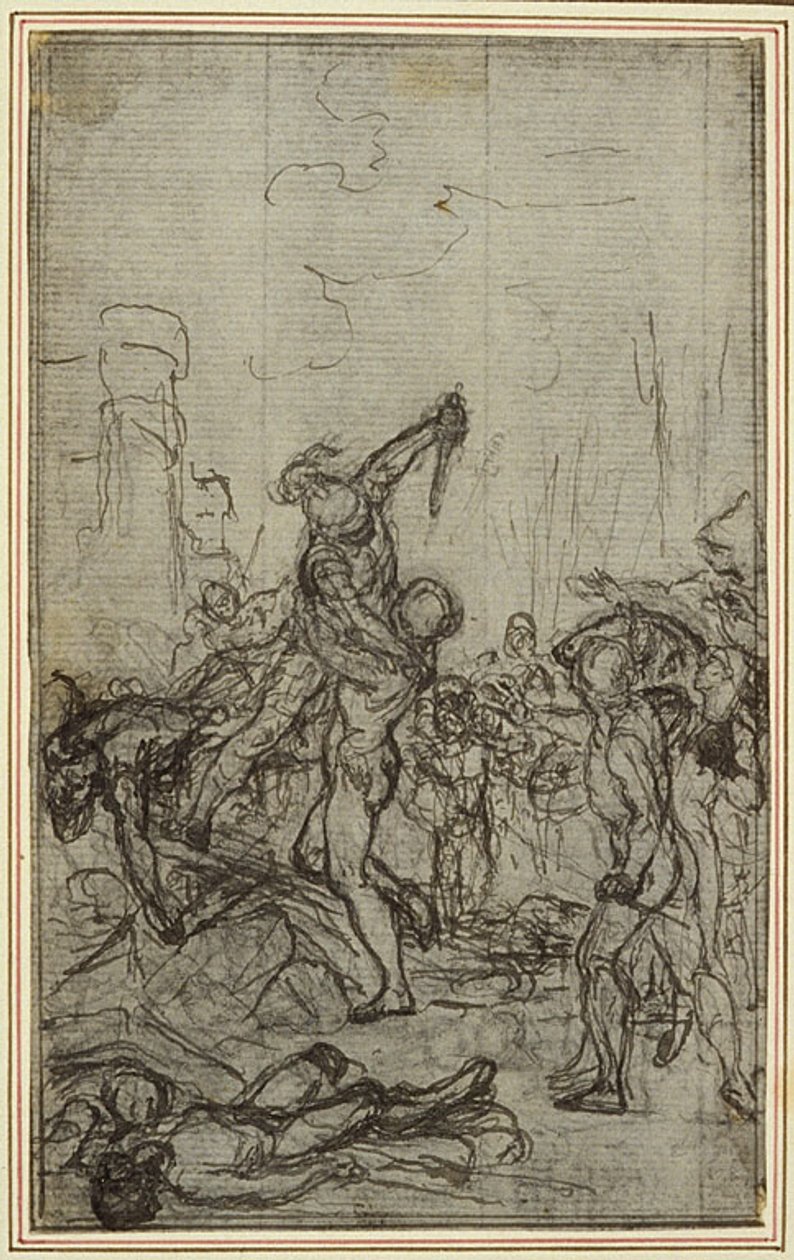 Tanulmány Lucain "La Pharsale" című művéhez, IV. ének alkotó: Hubert Francois Gravelot