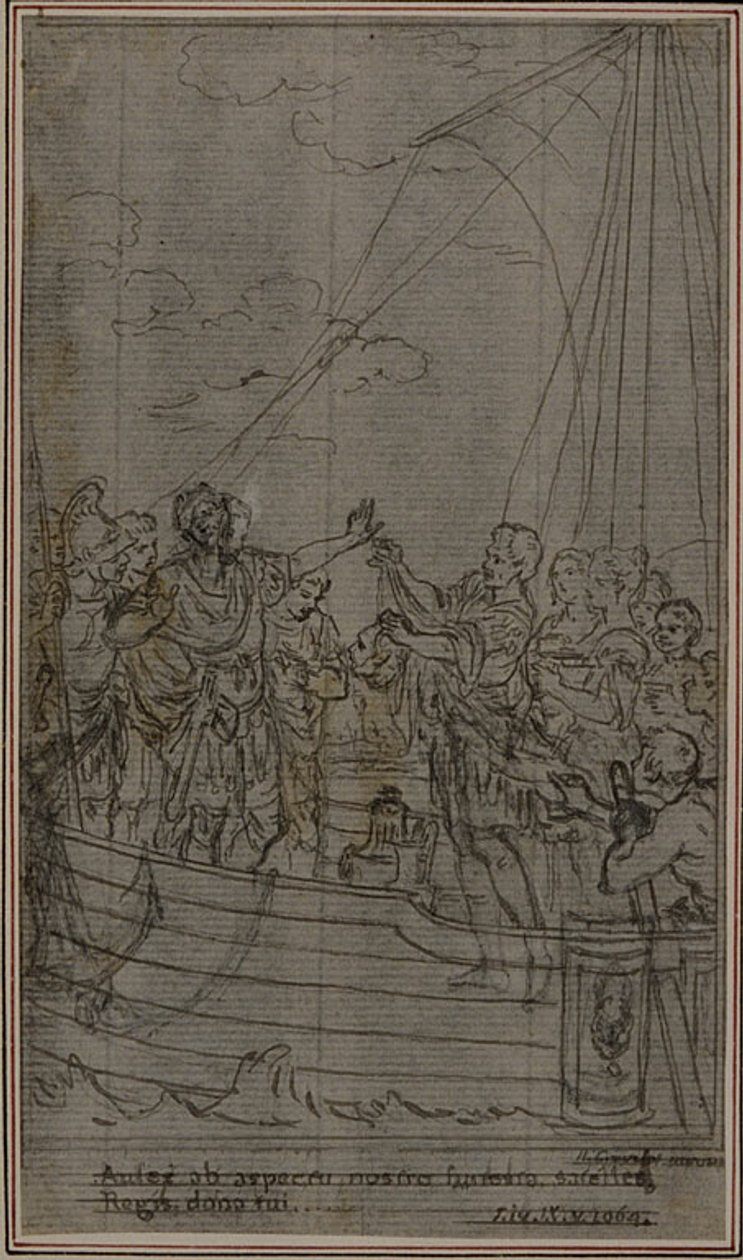 Tanulmány Lucain "La Pharsale", IX. énekéhez alkotó: Hubert Francois Gravelot