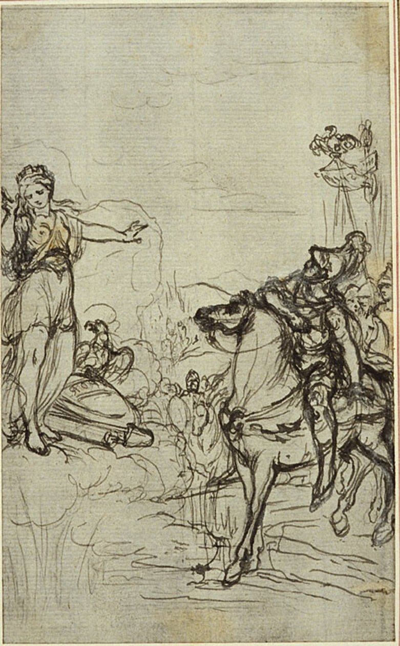 Tanulmány Lucain "La Pharsale" című művéhez, I. ének alkotó: Hubert Francois Gravelot