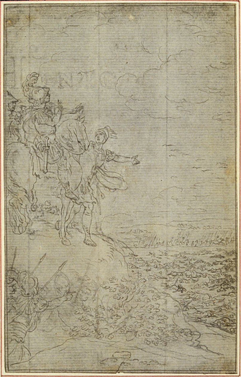 Tanulmány Lucain "La Pharsale", VII. énekéhez alkotó: Hubert Francois Gravelot